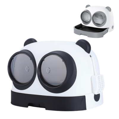 Тоалет за маче Chloe Black-White  54.1×43.7×38.9 cm