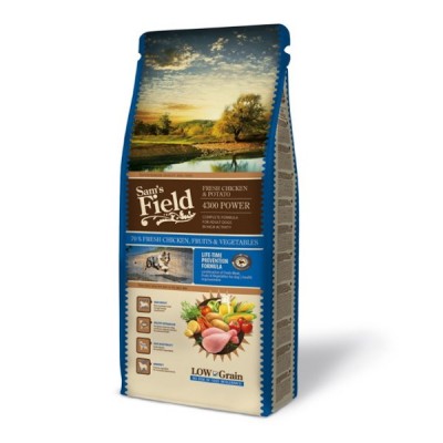 Сува храна за куче Sam's Field Medium Adult 4300 Power 13 KG