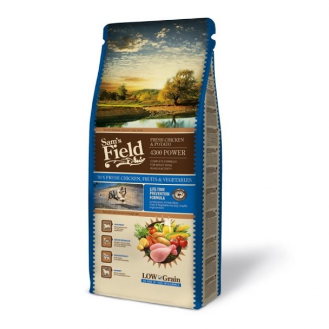 Сува храна за куче Sam's Field Medium Adult 4300 Power 13 KG