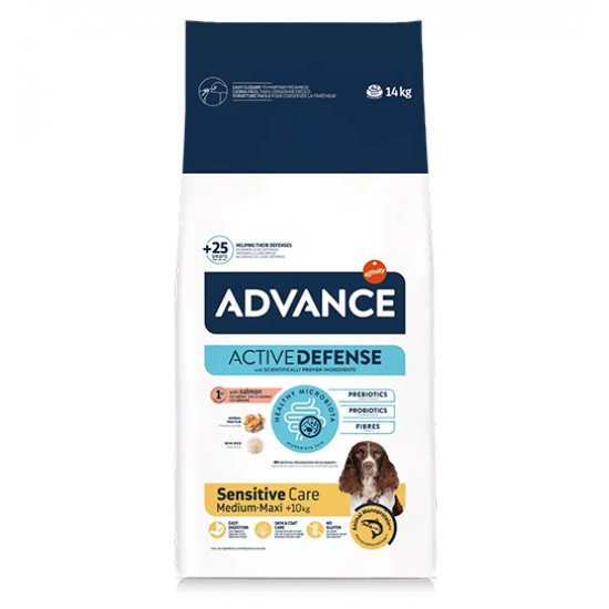 Сува храна за куче Advance Medium / Maxi Adult Salmon 12KG