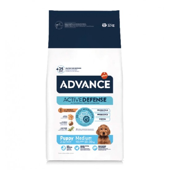 Сува храна за куче Advance Medium Puppy Chicken & Rice 12KG