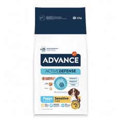 Сува храна за куче Advance medium puppy sensitive salmon  12KG