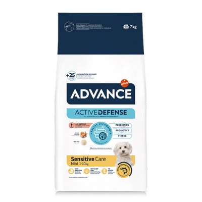 Сува храна за куче Advance Mini Adult Sensitive Salmon 7KG