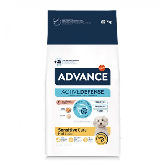 Сува храна за куче Advance Mini Adult Sensitive Salmon 7KG