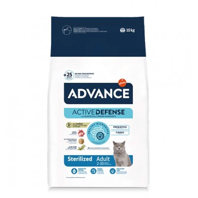 Сува храна за маче Advance Sterilized Cat Turkey 15KG