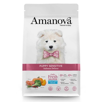 Сува храна за куче Amanova Puppy Salmon Deluxe 7 kg