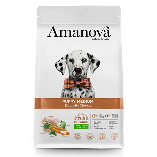 Сува храна за куче Amanova Puppy Exquisite Chicken 12 kg