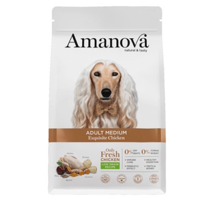 Сува храна за куче Amanova Adult Medium Exquisite Chicken 12kg