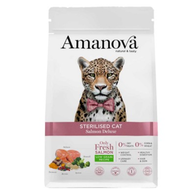 Сува храна за маче Amanova Adult Cat Sterilised Salmon 6kg