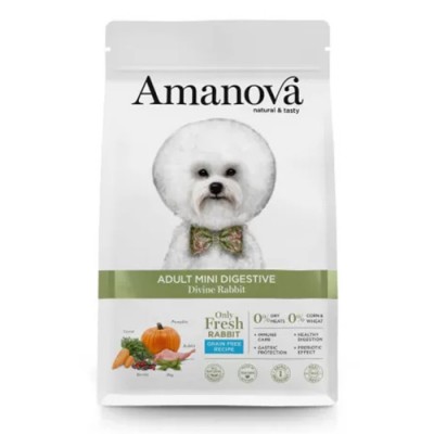Сува храна за куче Amanova Adult Mini Digest Divine Rabbit 7 kg