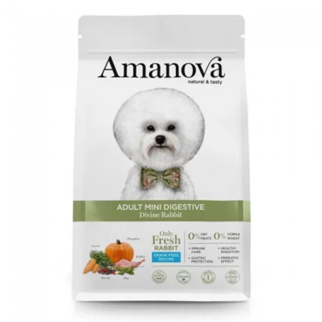 Сува храна за куче Amanova Adult Mini Digest Divine Rabbit 7 kg