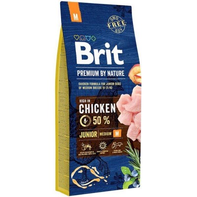 Сува храна за куче Brit Premium Junior M 15 KG