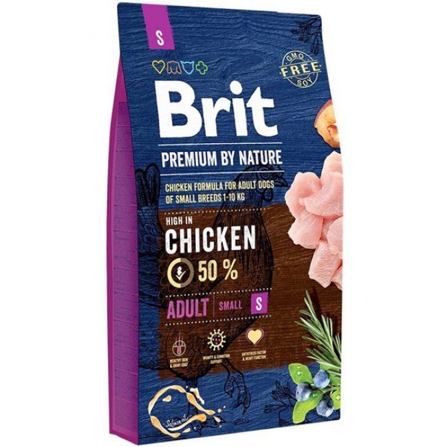 Сува храна за куче Brit Premium Adult S 8 KG