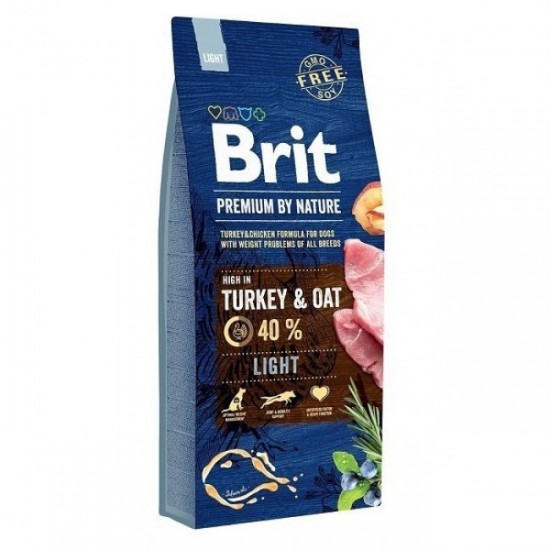 Сува храна за куче Brit Premium Adult Turkey & Oat 15 KG