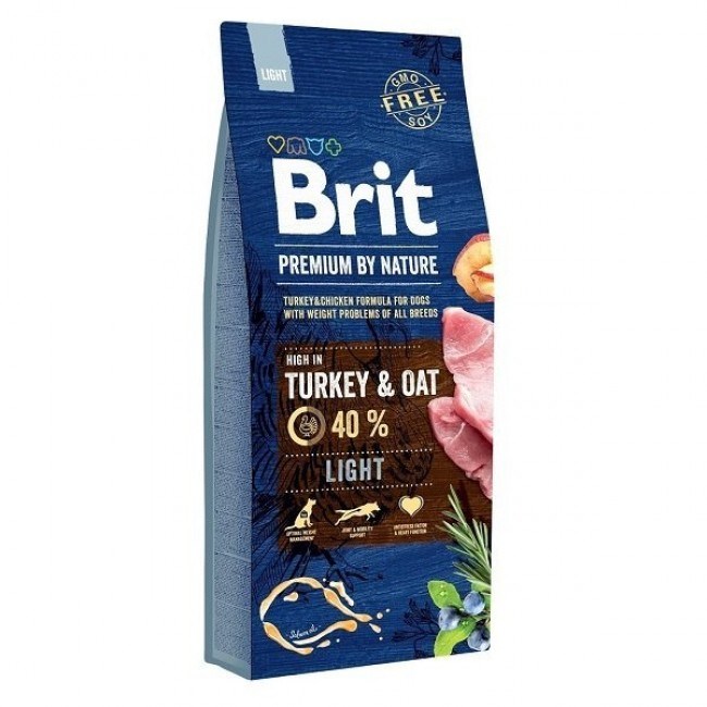Сува храна за куче Brit Premium Adult Turkey & Oat 15 KG