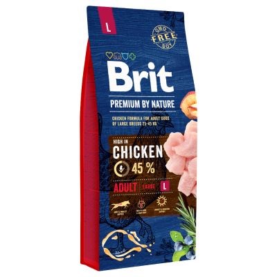 Сува храна за куче Brit Premium Adult Large L 15 KG