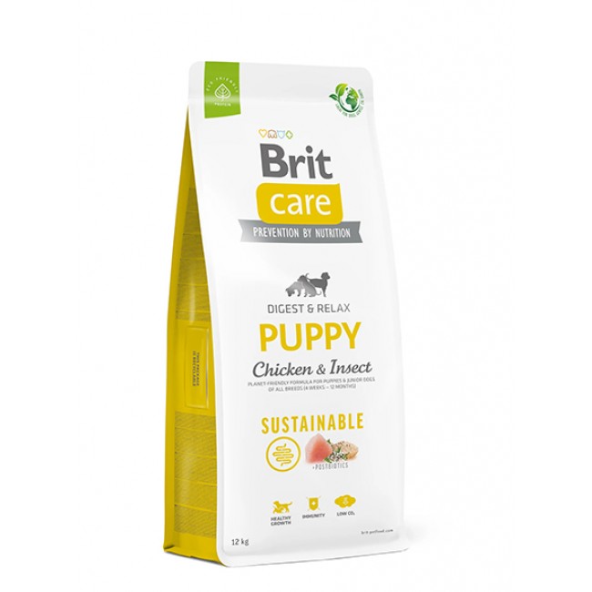 Сува храна за куче Brit Care Sustainable Puppy Chicken & Insect 12 KG