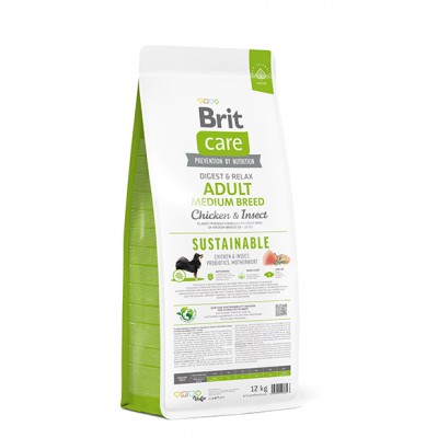 Сува храна за куче Brit Care Sustainable Medium Adult 12 KG