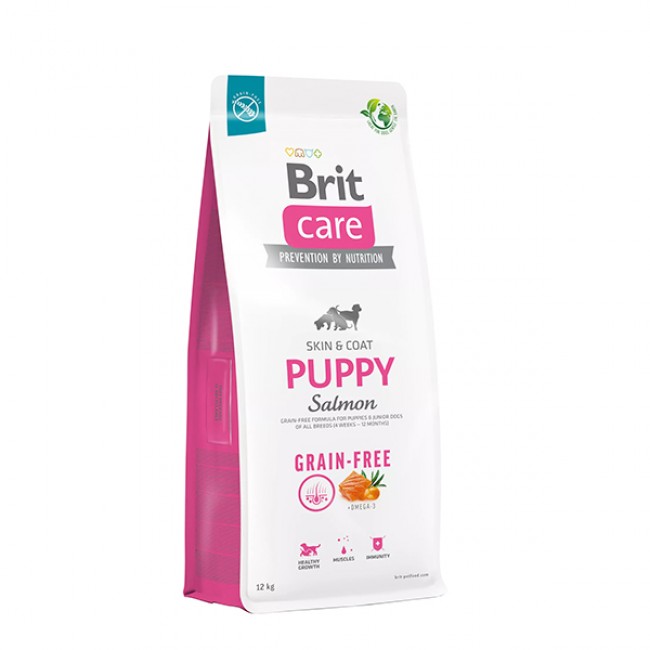 Сува храна за куче Brit Care Puppy Grain Free Salmon 12 KG