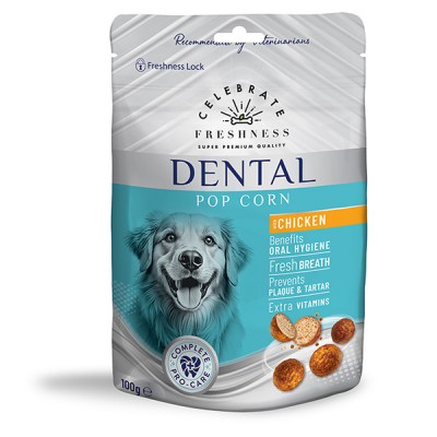 Дентална награда за куче Celebrate Freshness Dental Pop Corn Chicken 100 gr