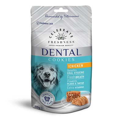 Дентална награда за куче Celebrate Freshness Dental Cookies Chicken 120 gr