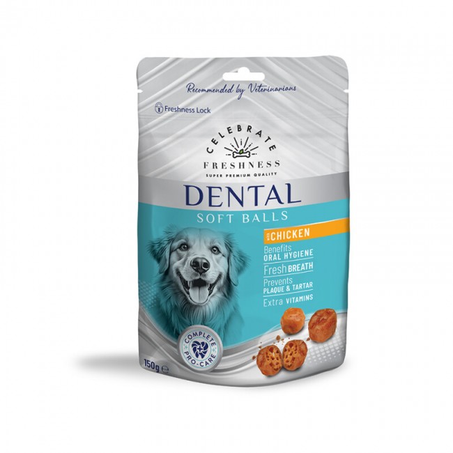 Дентална награда за куче Celebrate Freshness Dental Soft Balls Chicken 150 gr