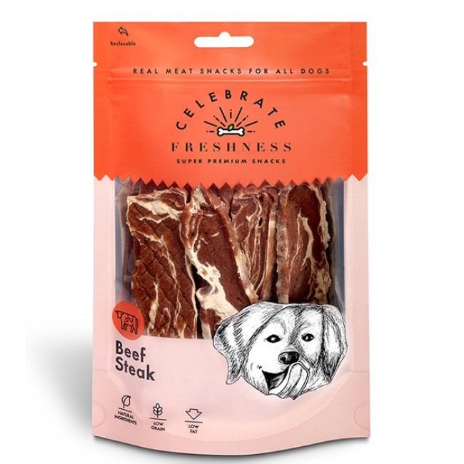 Месната награда за куче CELEBRATE FRESHNESS Beef Steak 100gr