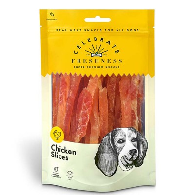 Месната награда за куче CELEBRATE FRESHNESS Chicken Slices 100gr