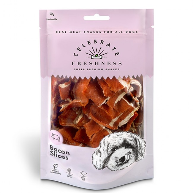 Месната награда за куче CELEBRATE FRESHNESS Bacon Slices 100gr