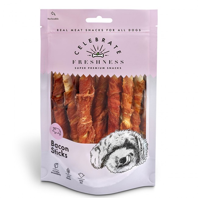 Месната награда за куче CELEBRATE FRESHNESS Bacon Sticks 100gr