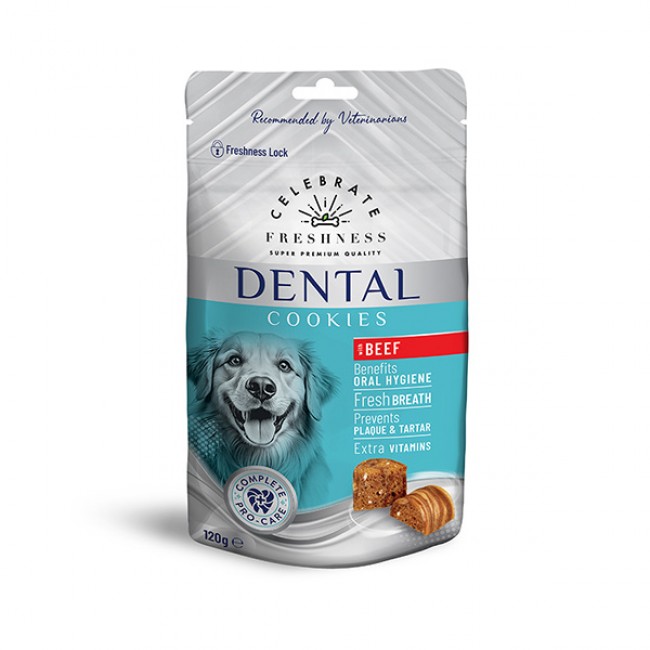 Дентална награда за куче Celebrate Freshness Dental Cookies Beef 120 gr