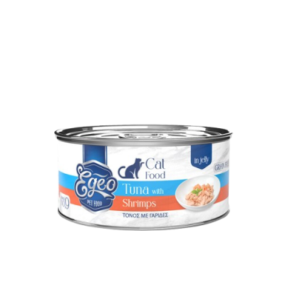 Влажна храна за маче Egeo Grain Free Tuna & Shrimp in Jelly 85GR