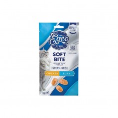 Закуска за маче EGEO Soft Bites Sterilised Adult Cat Chicken with Tuna 3x10 GR
