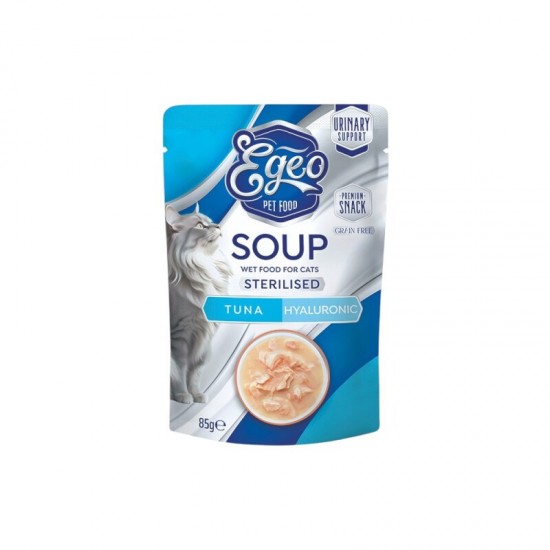 Влажна храна за маче EGEO Soup Sterilised Tuna with Hyaluronic Acid 85GR