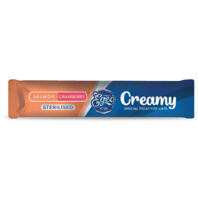 Кремаста храна за маче EGEO Creamy Sterilised Salmon & Cranberry 5x15GR