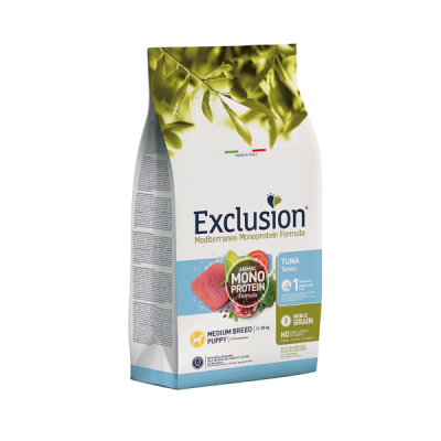 Сува храна за куче Exclusion Medium Puppy Tuna 12 KG