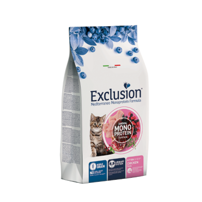 Сува храна за маче Exclusion Kitten Chicken 12kg