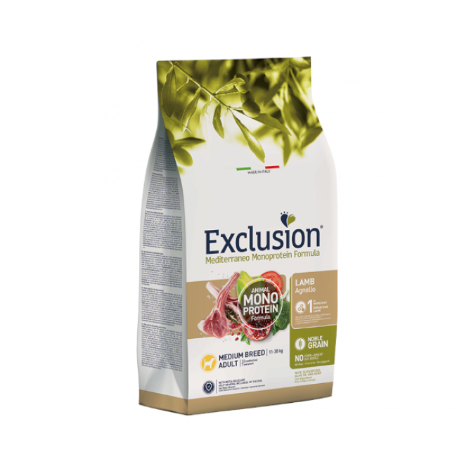 Сува храна за куче Exclusion Medium Adult Lamb 12KG