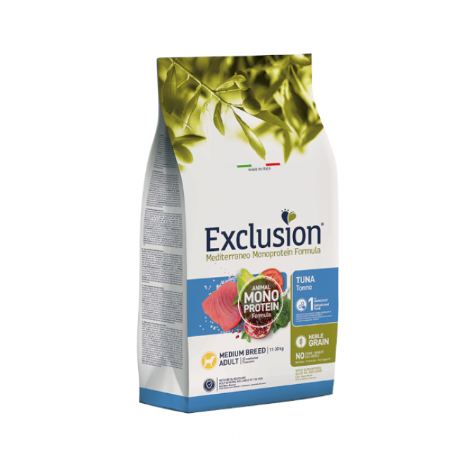 Сува храна за куче Exclusion Medium Adult Tuna 12KG