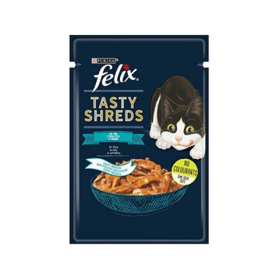 Влажна храна за маче Felix Tasty Shreds 80 gr