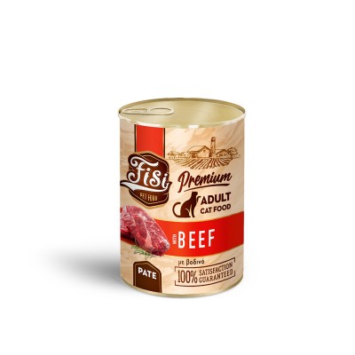 Влажна храна за маче Fisi Adult Cat Beef Pate 400GR