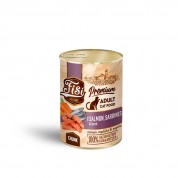 Влажна храна за маче Fisi Salmon Sardines & Carrot Adult Cat 400GR