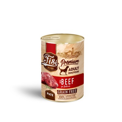 Влажна храна за куче Fisi Grain Free Beef Pate 400GR