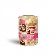 Влажна храна за мало маче Fisi Chicken & Milk Kitten 400GR