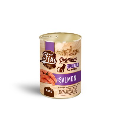 Влажна храна за маче Fisi Salmon Adult Cat Sterilized Pate 400GR