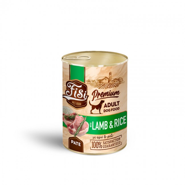 Влажна храна за куче Fisi Adult Dog Lamb & Rice 400GR
