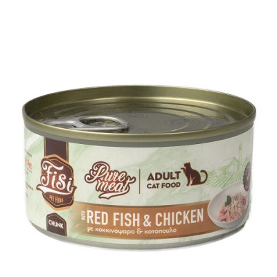 Влажна храна за маче FISI Pure Meat Cat Adult Redfish & Chicken 170gr