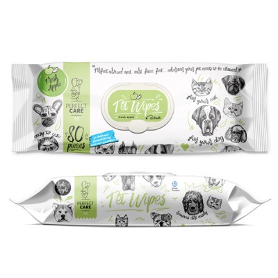 Влажни марамици за миленици Perfect Care Fresh Apple 80 Wipes
