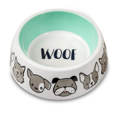 Меламински сад за вода и храна GLEE Woof 225ml
