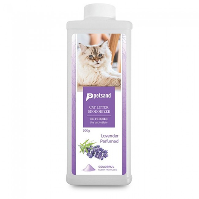 Пудра за во песок за мачки Petsand Cat Litter Deodorizer Re-Freshner Lavender 500gr